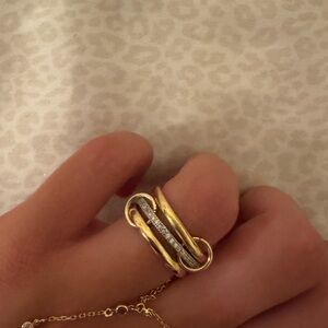 Elegant Gold and Silver Ring spinelli ring style